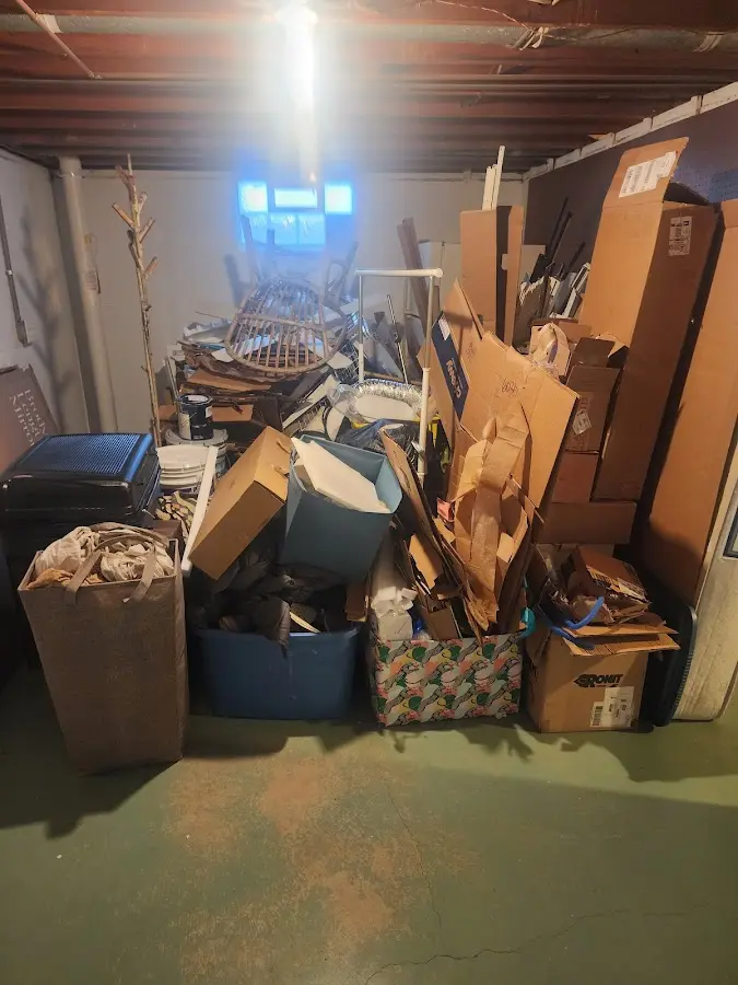 Roll-off dumpster container at job site for Roll Off Dumpster Rental in Oley